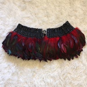 Be Wicked Feather Burlesque Belt Skirt